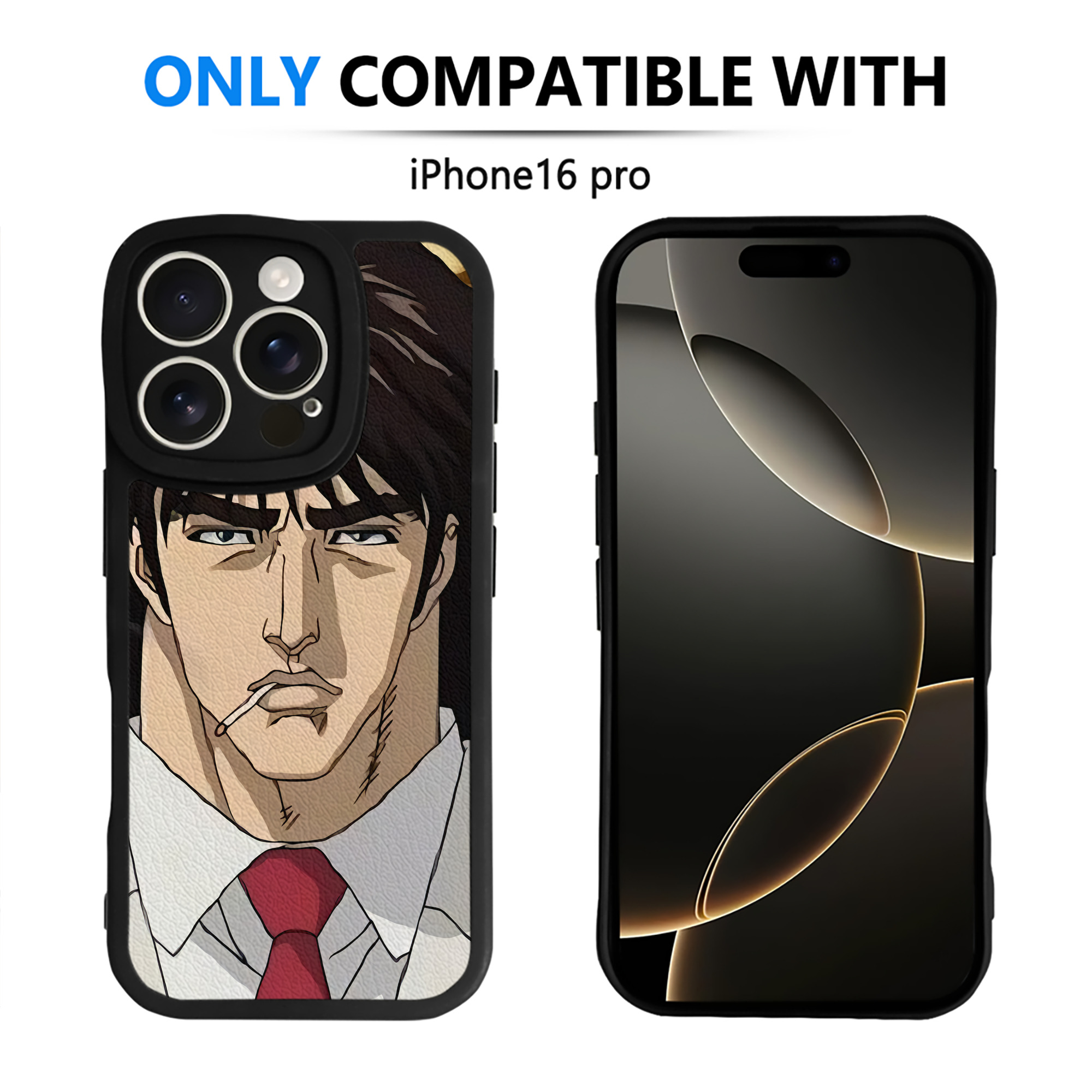（画像用） 北斗の拳 Fist of the North Star 【iPhone 16シリーズ対応】シリコンスマホケース（レザー調） 材質：シリコン